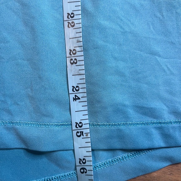 NIKE PRO aqua COMPRESSION athletic V NECK T SHIRT Women sz Medium Run Workout - Picture 10 of 10